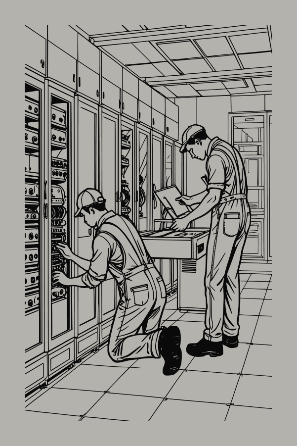 Plate 58, install crew
