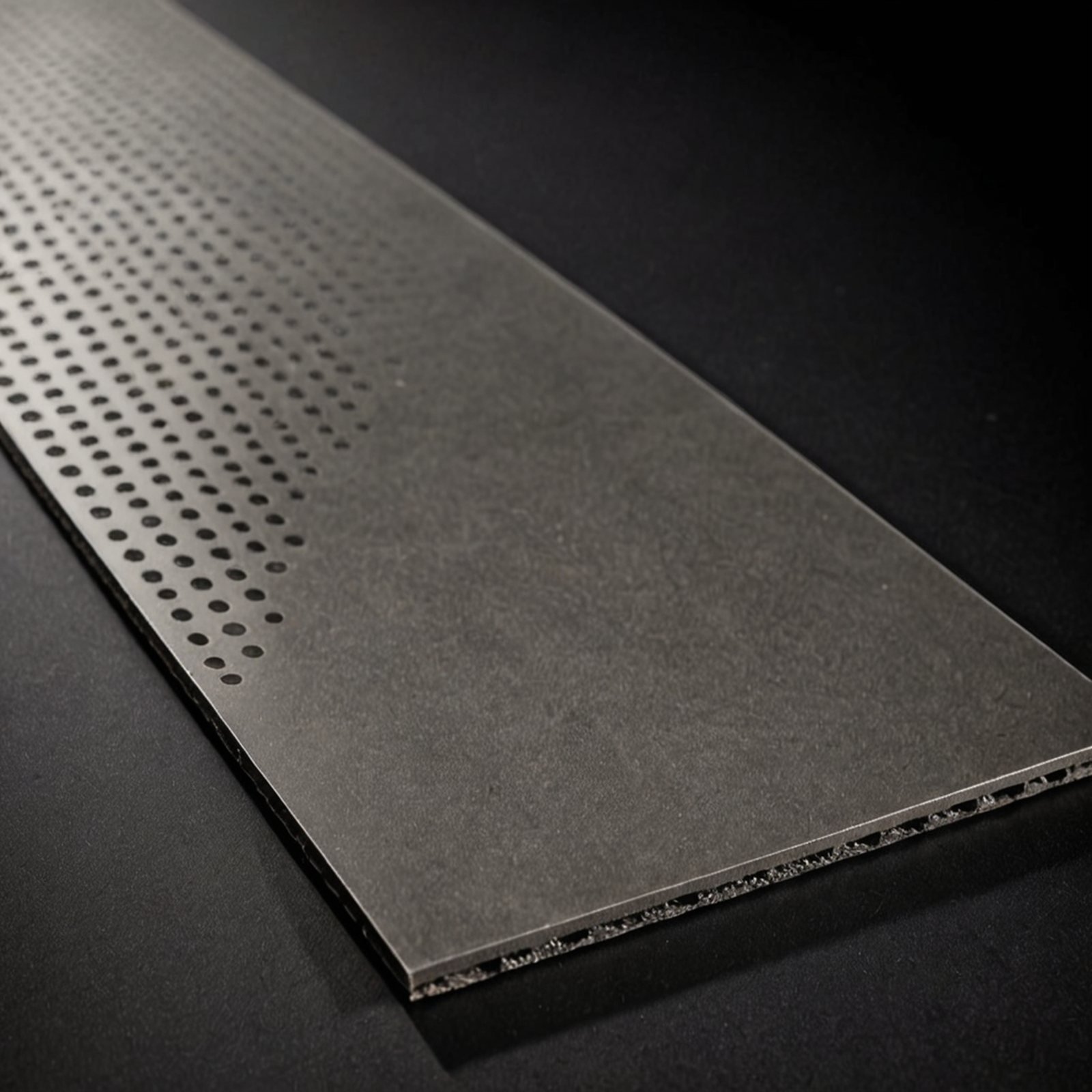 a perforated grey raised-floor tile
