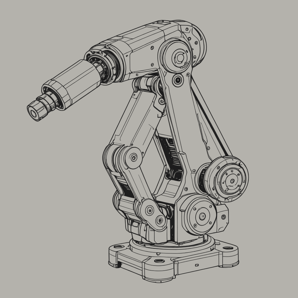 Figure 4.4. Handling unit, tool fitted. Tools are changed for each task; this one is sized to one standard component and handles nothing else.
