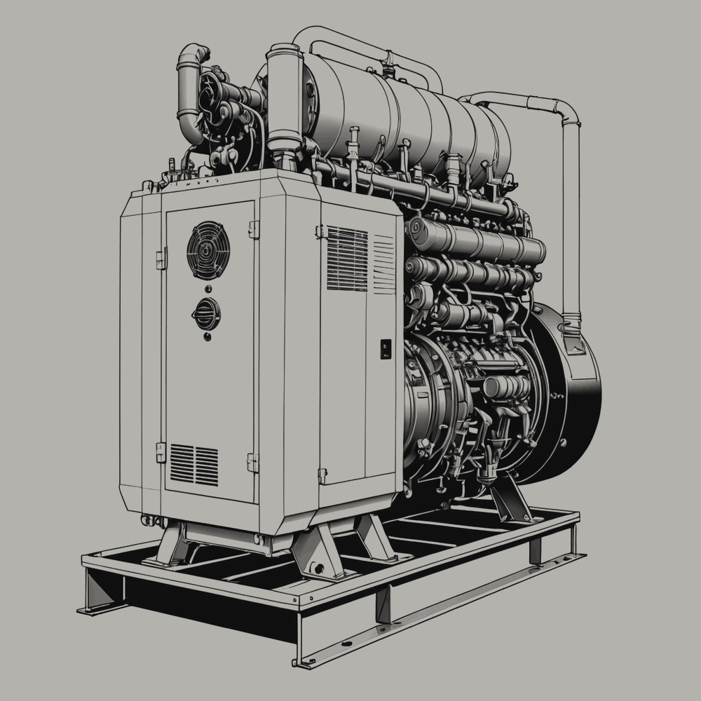 Figure 5.5. Generator set on its steel skid.
