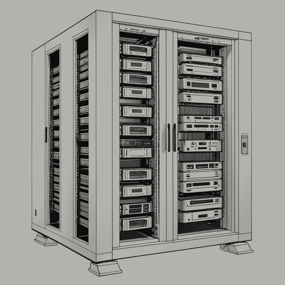 Figure 6.3. Accelerator rack under full load, doors open.