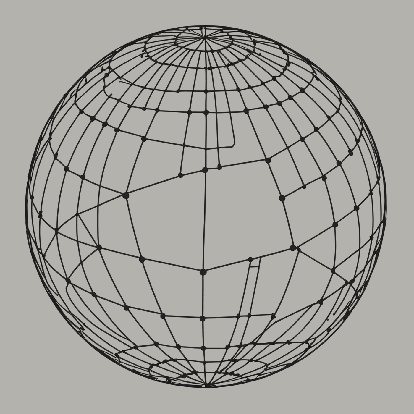 Figure 8.3. The grid at planetary scale. Reference drawing.