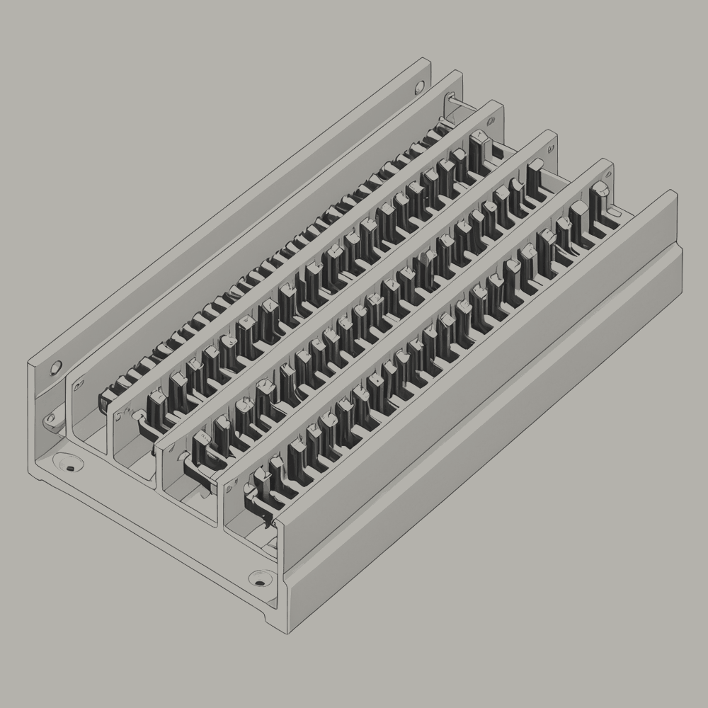 Figure 7.3. Cable trays. Each carries fibre; each fibre carries light.